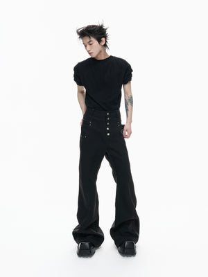 Metal Detail High-Rise Straight Trousers - product image 3
