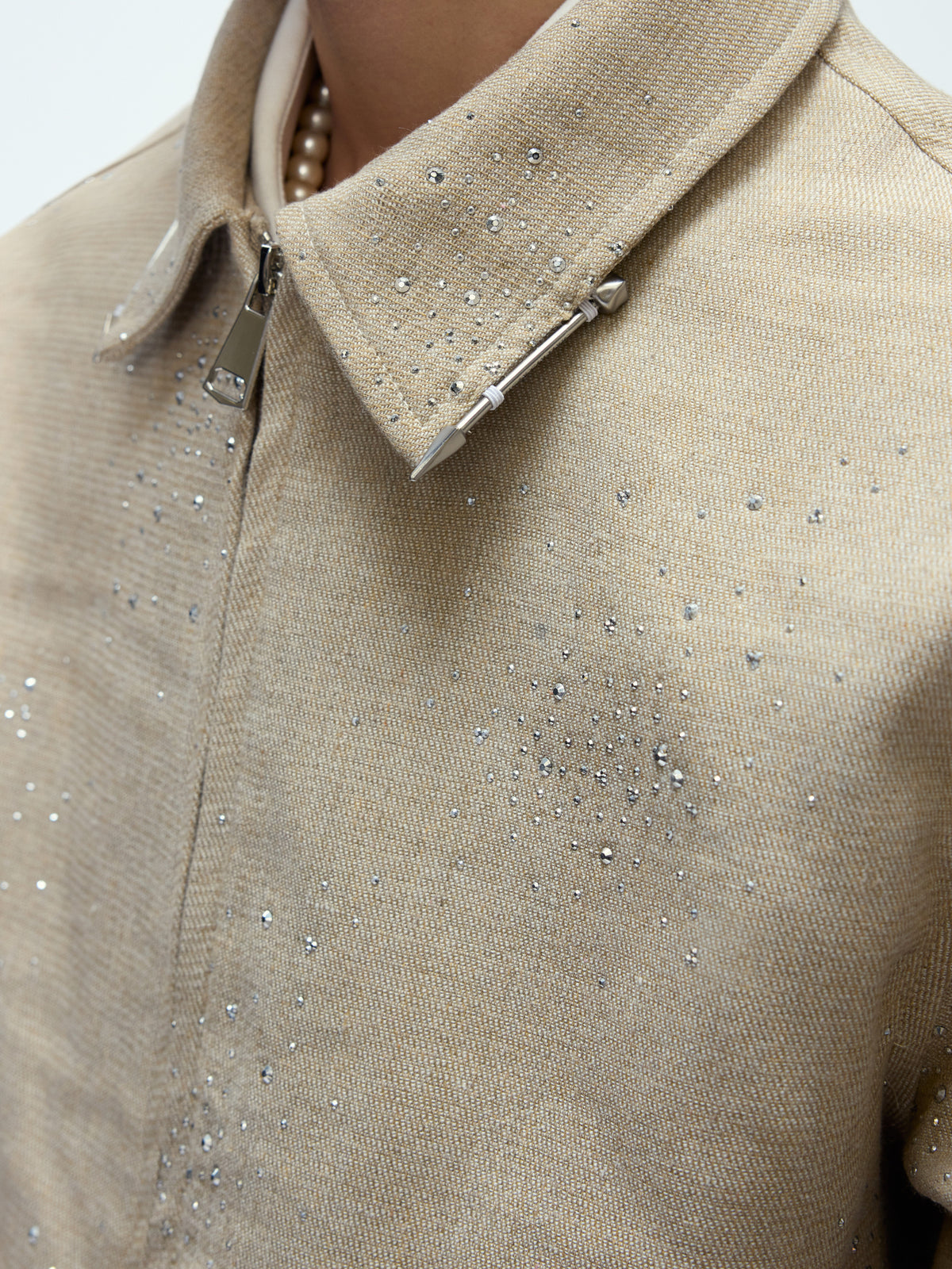 Contrast Lapel Cotton Jacket and Pants Set - product image 5