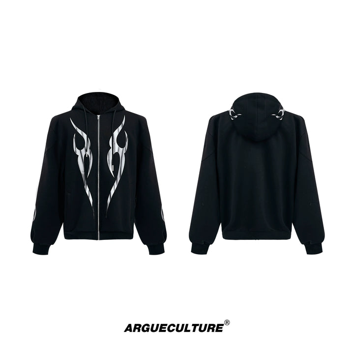 Oversized Hoodie Set | Metallic Print | Bold Streetwear Essentials - ArgueCulture