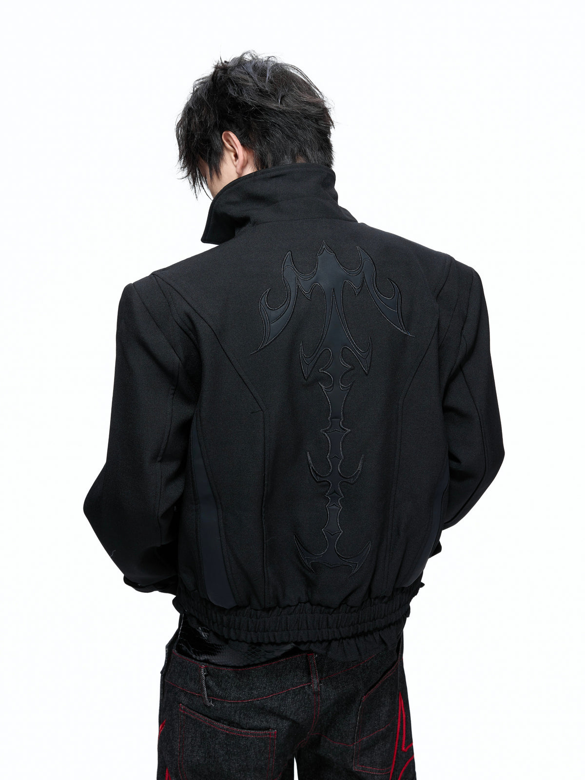 Spine Embroidered Cropped Jacket - product image 1