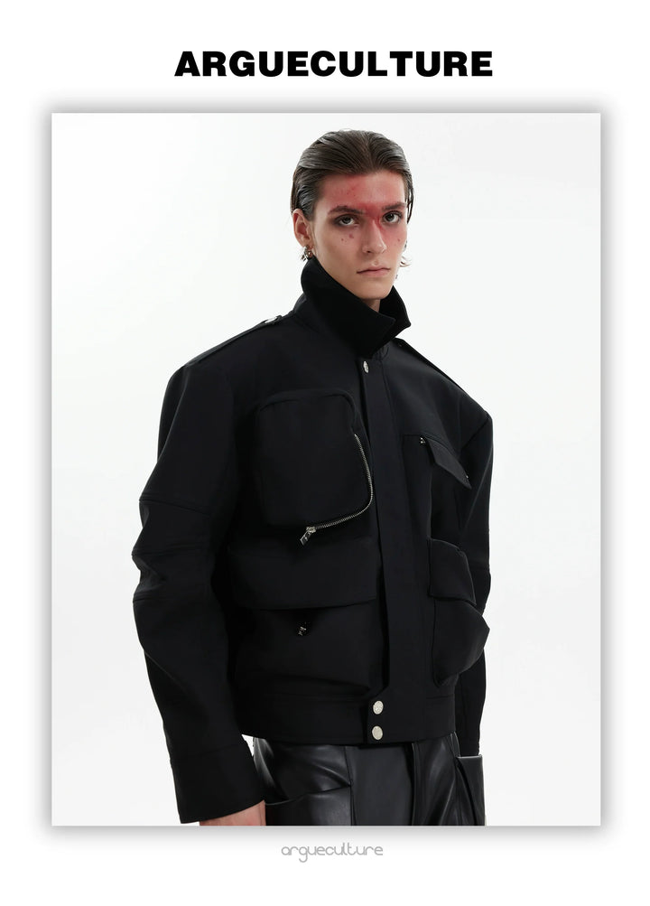 Avant-Garde Workwear Jacket | Detachable Shoulders | Multi-Pocket Design - ArgueCulture