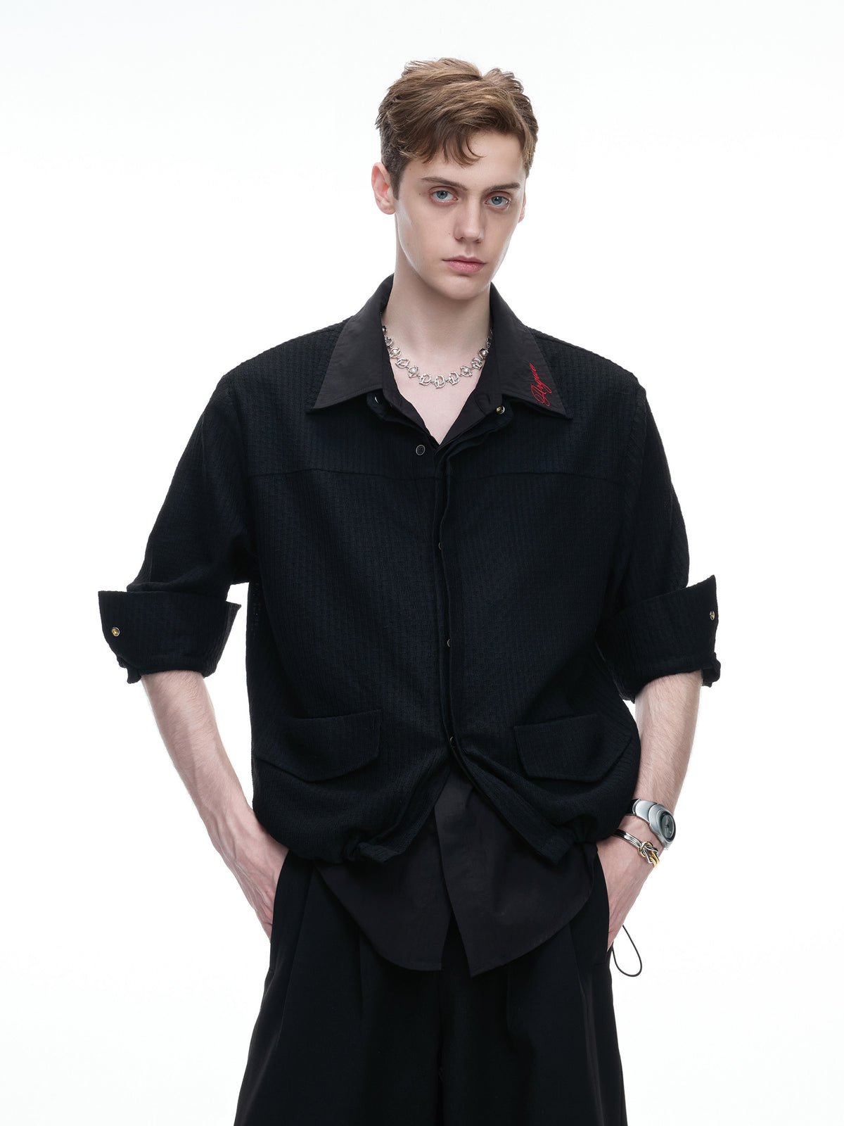 Layered Panel Button Shirt - product image 1