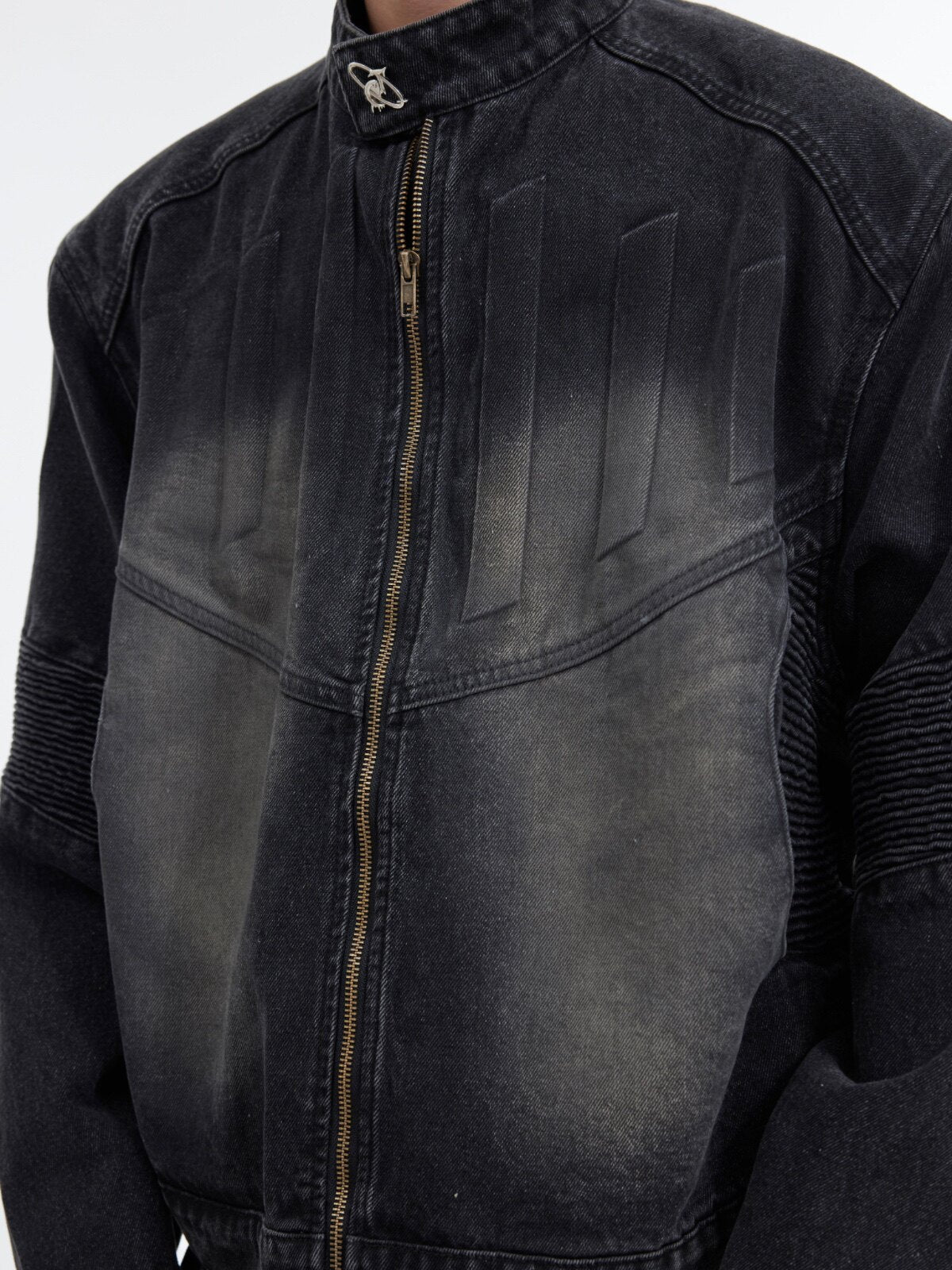 Deconstructed Washed Denim Jacket - product image 5