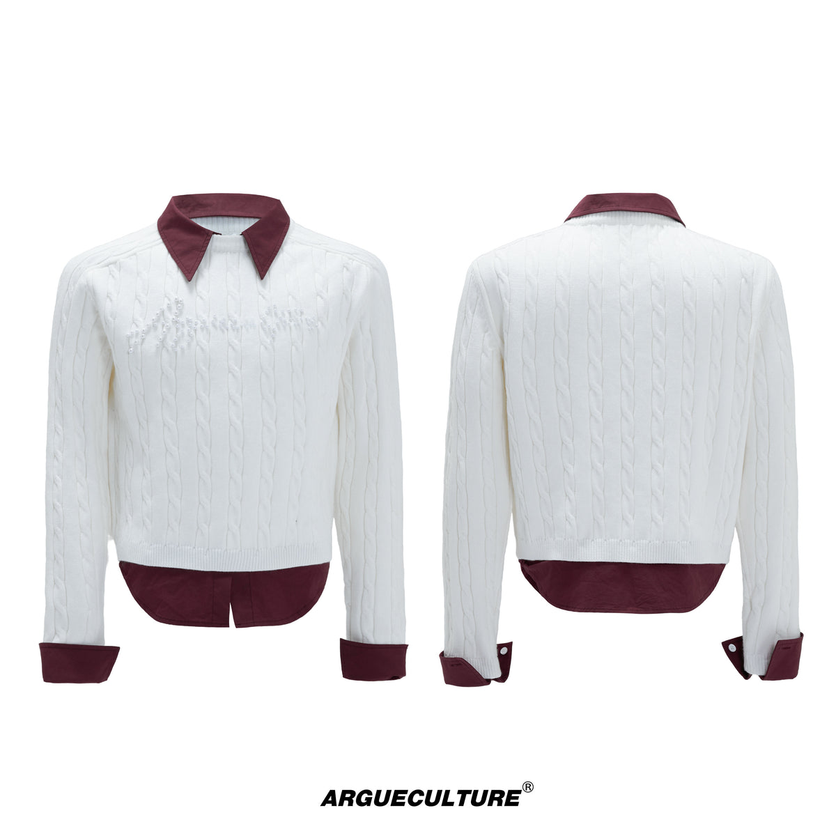 Pearl-Logo Two-Piece Knit Sweater - product image 5