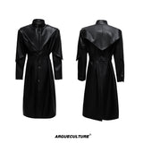 Deconstructed PU Leather Long Coat - product image 5