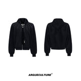 Detachable Tie Relaxed Hooded Jacket - product image 5