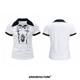 Contrast Panel Double-Collar T-Shirt - variant image 7