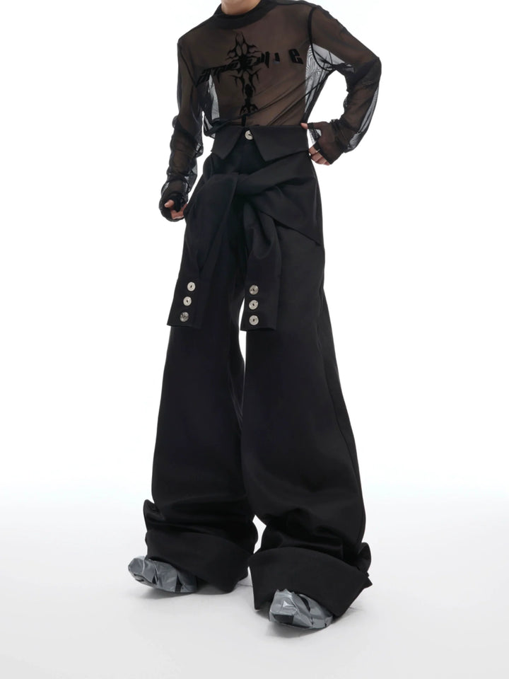 Asymmetrical Sleeve Patchwork Cargo Pants - ArgueCulture