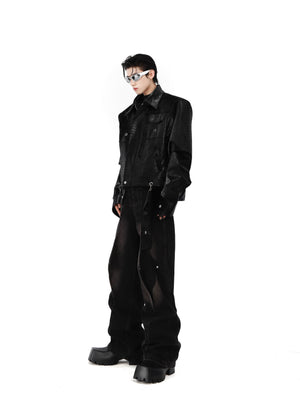 Crocodile-Texture PU Jacket - product image 5