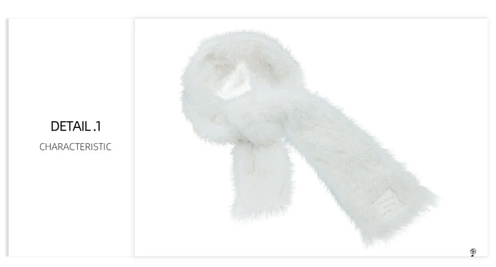 Faux Mink Plush Scarf with Custom Logo Winter Warmth - ArgueCulture