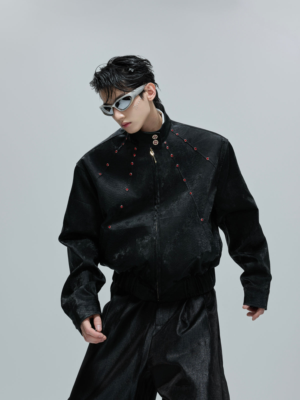 Reversible Croc-Texture Faux Leather Jacket - product image 3