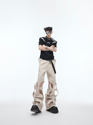 Deconstructed Cut-Out Cargo Pants - product image 4