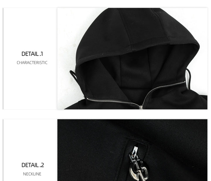 Men¡¯s Oversized Pleated Hoodie Jacket | Stylish Warm Zip-Up Outerwear - ArgueCulture