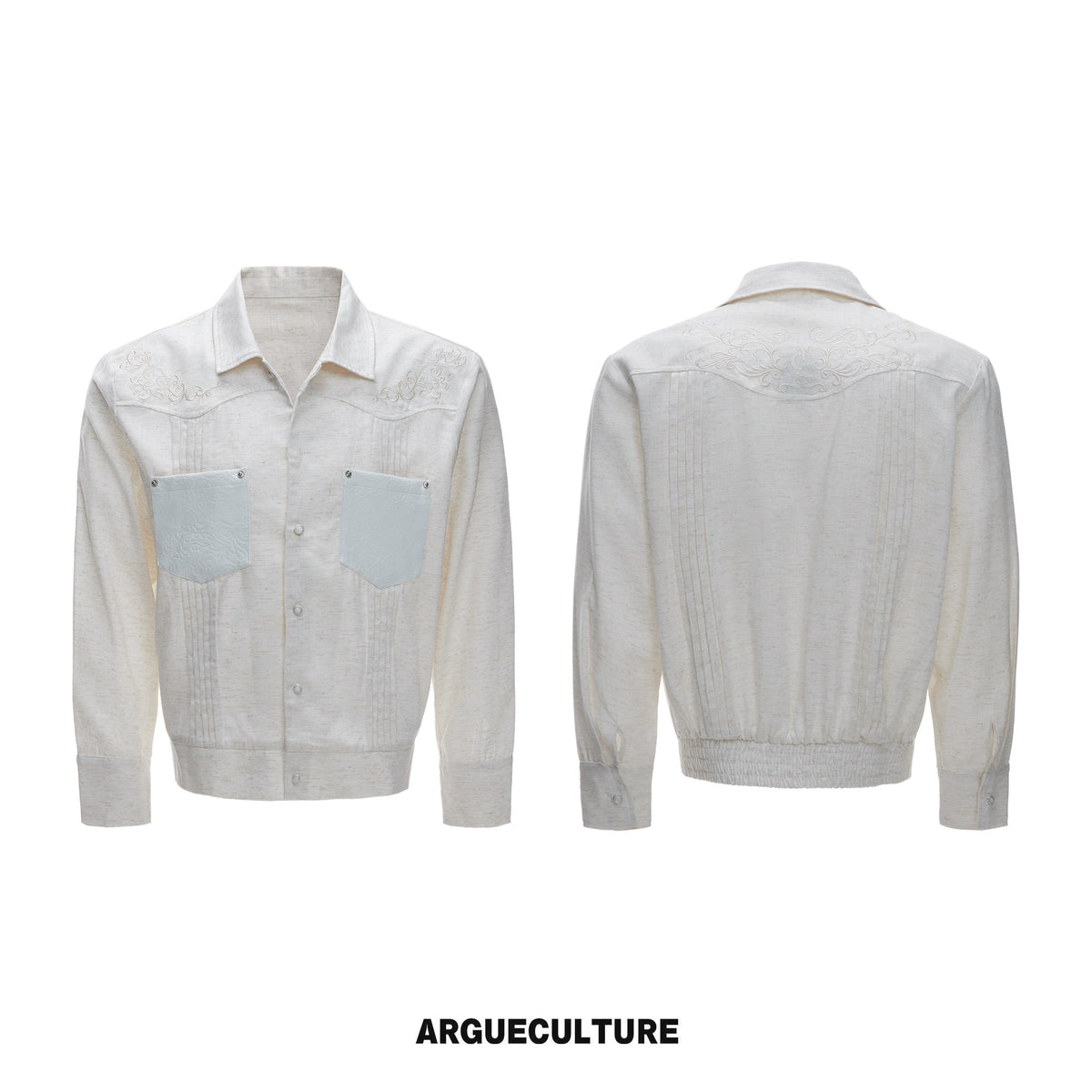 Embroidered Stripe Shirt & Wide-Leg Pants - variant image 10