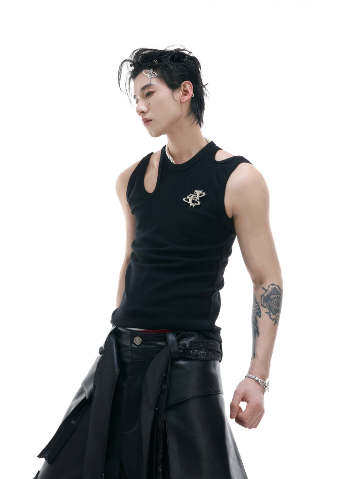 Cutout Metal-Detail Tank Vest - product image 1
