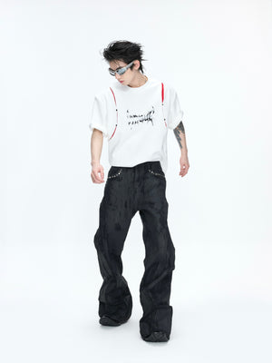 Deconstructed Contrast Panel T-Shirt - product image 4