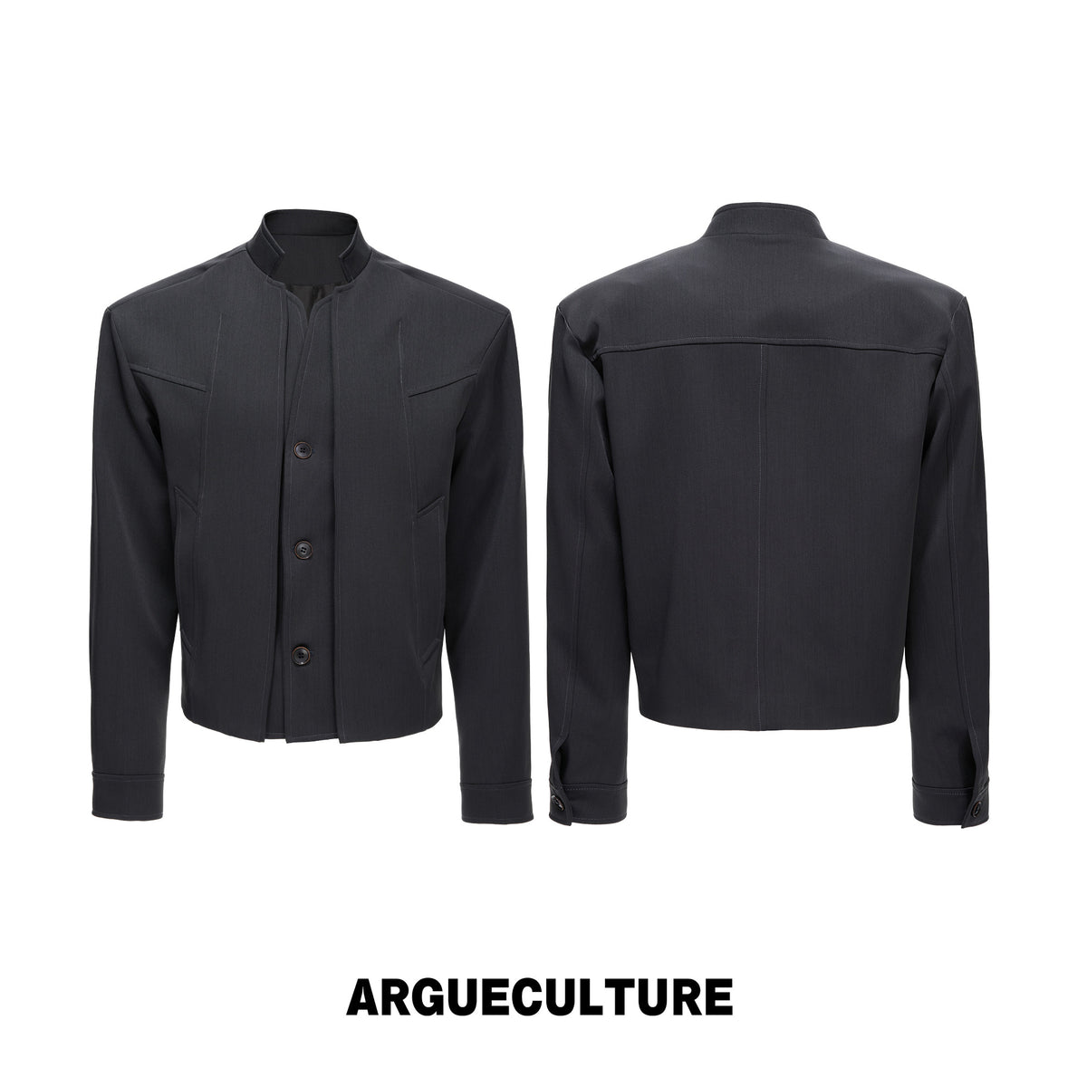 Deconstructed Cropped Blazer Jacket - product image 5