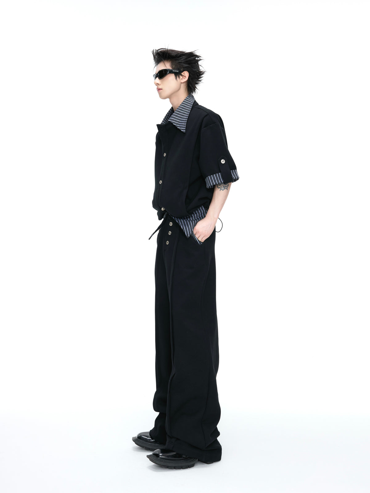 Mock-Layer Striped Polo Set - product image 2
