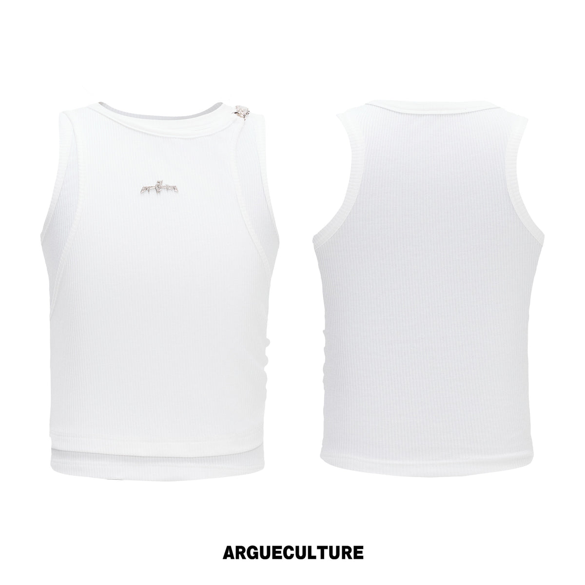 Asymmetric Faux-Layer Ribbed Tank - product image 5