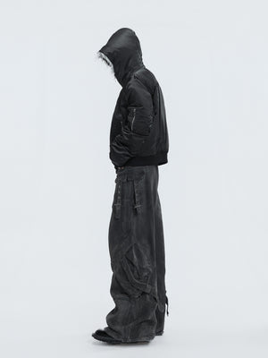 Washed Gray Pocket Utility Jeans - product image 5