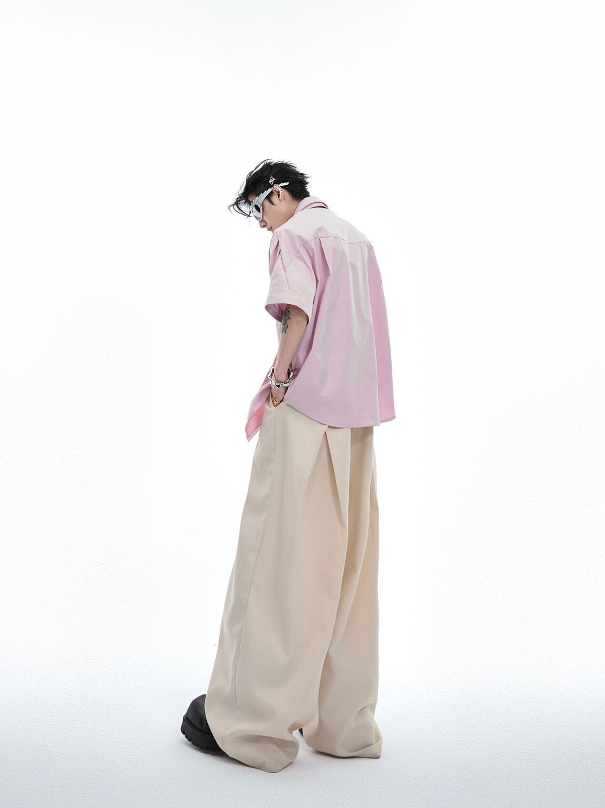 Deconstructed Double-Collar Pleated Shirt - product image 5