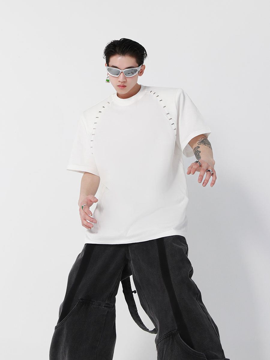 Metal-Bead Shoulder T-Shirt - product image 5