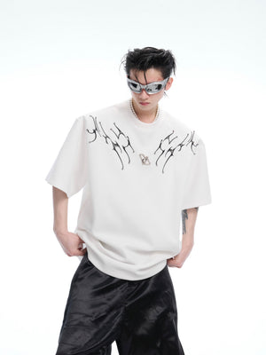 Spinal Bone Embroidered Oversized T-Shirt - product image 2