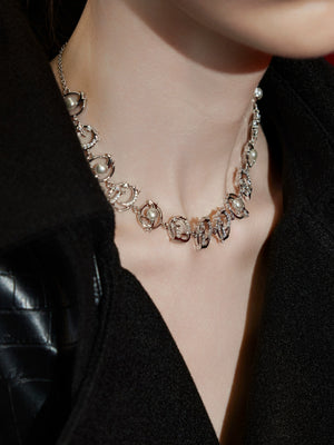 Adjustable Layered Zircon Collarbone Necklace - product image 4