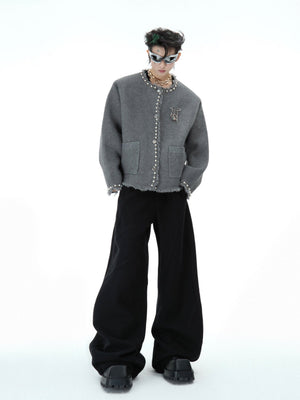 Pearl-Trim Shimmer Knit Cardigan - product image 5