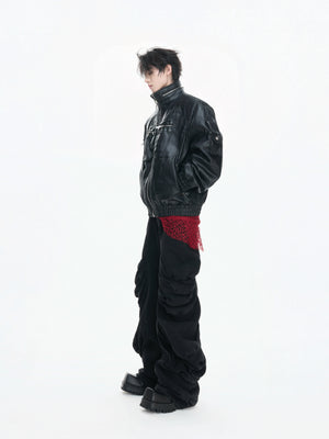 Deconstructed Faux Leather Jacket - product image 3