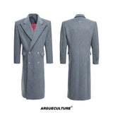 Metal-Accent Longline Double-Breasted Coat - product image 5