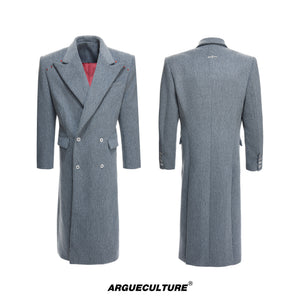 Metal-Accent Longline Double-Breasted Coat - product image 5