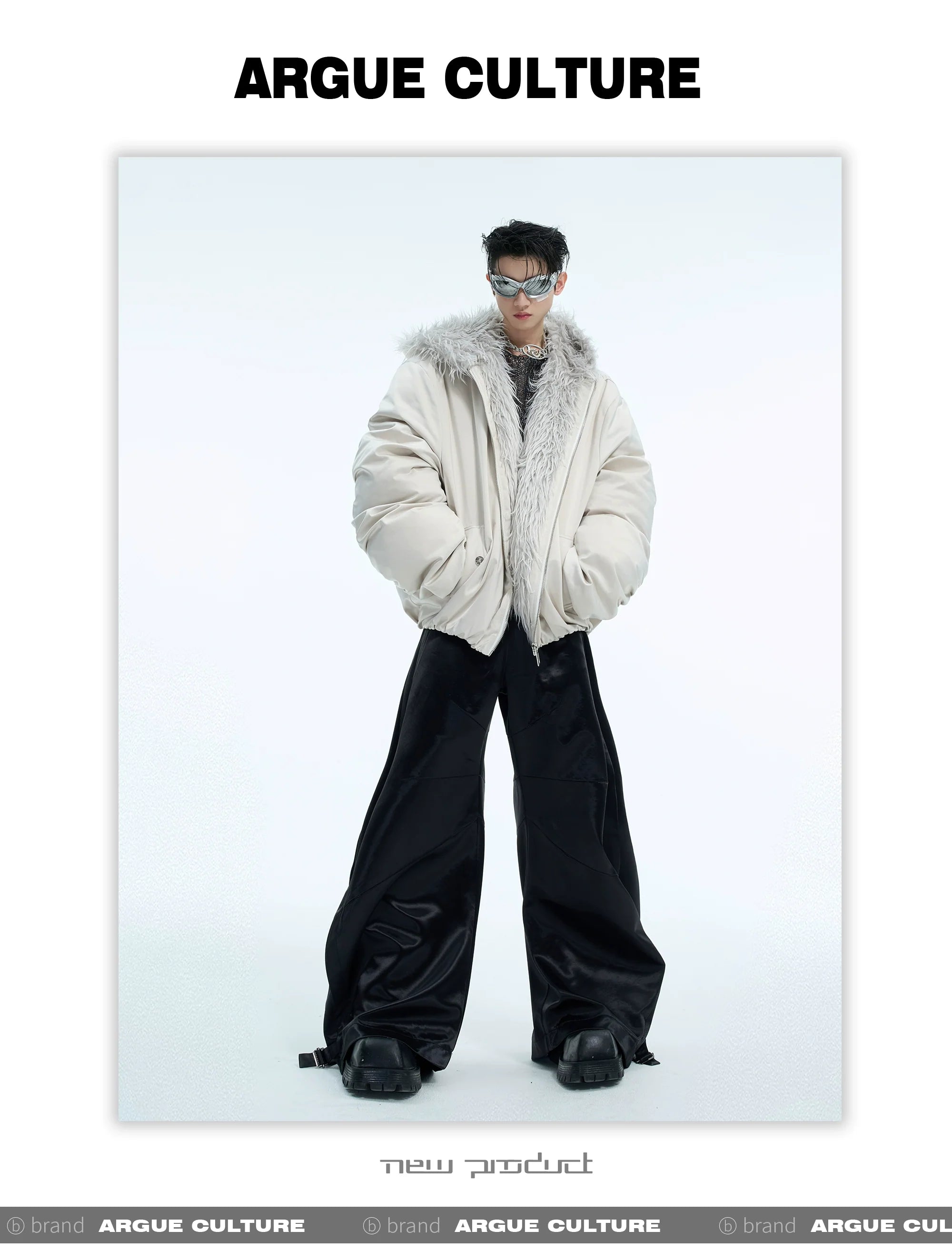 Men?¡¥s Faux Fur Hooded Waterproof Puffer Jacket - ArgueCulture