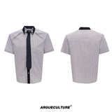 Rhinestone Collar Striped Shirt - product image 5