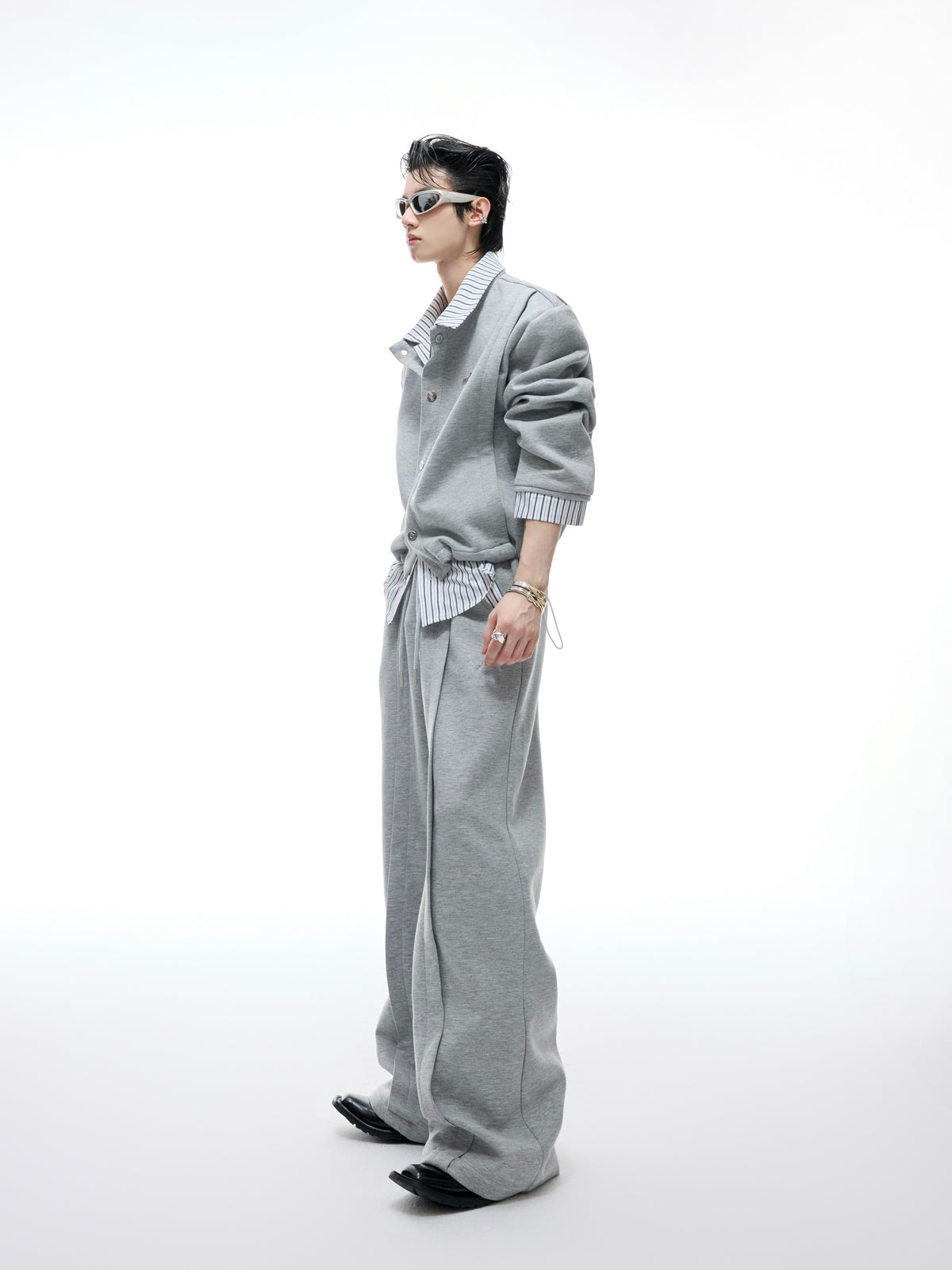 Color-Block Stripe Panel Cardigan - product image 3