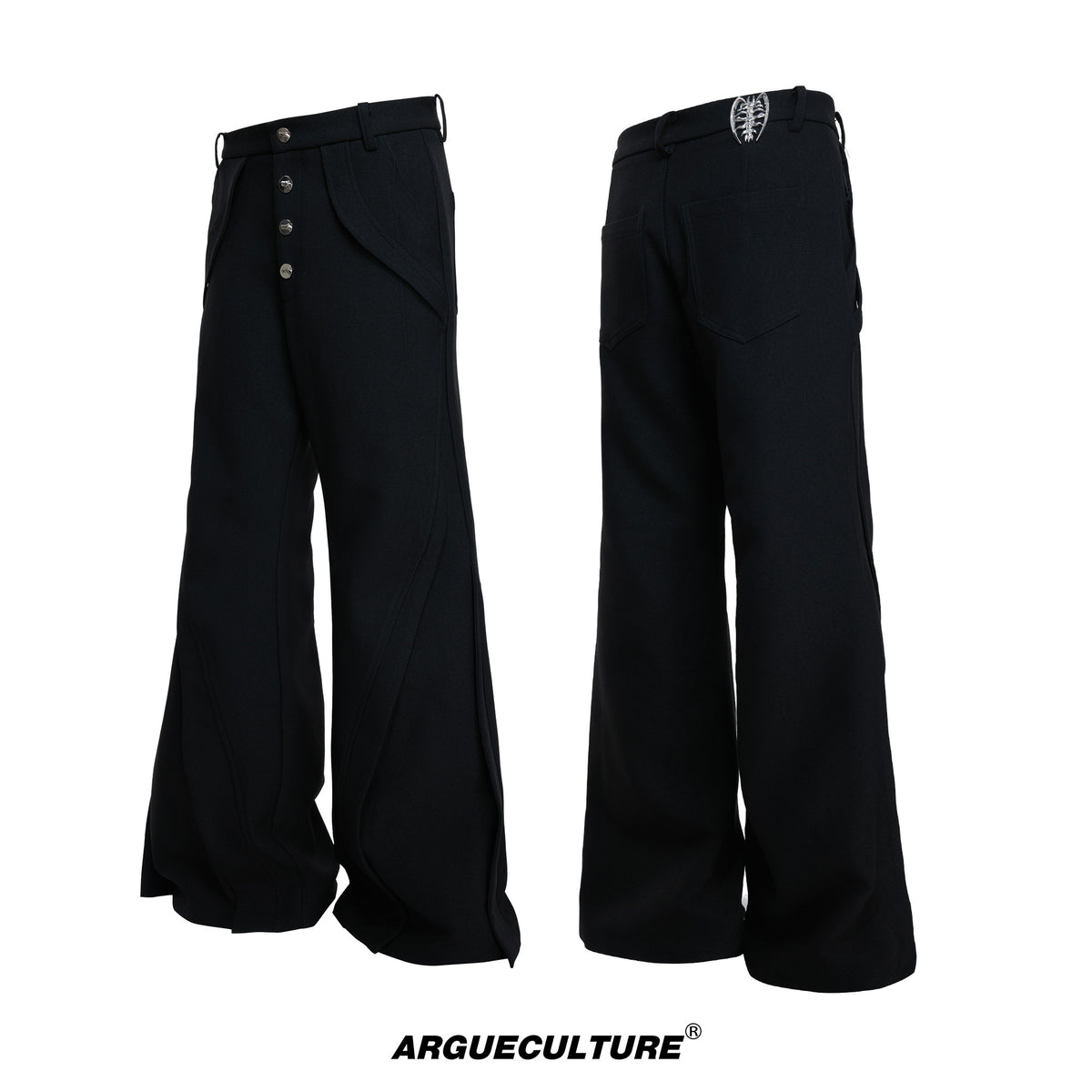 Deconstructed Paneled Bootcut Pants - product image 5