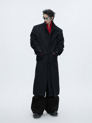 Cotton-Wool Longline Double-Breasted Coat - product image 2