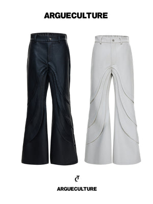 Deconstructed Faux Leather Pants - product image 1