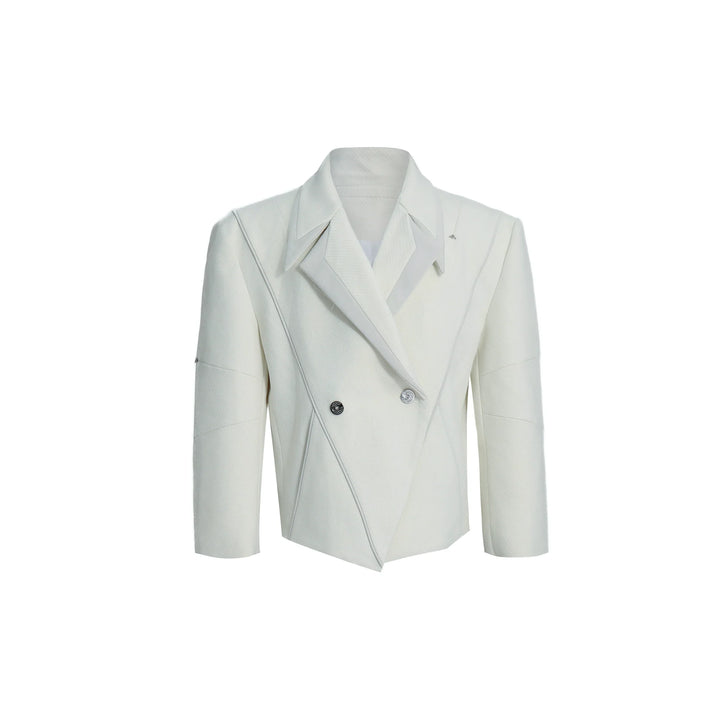 Deconstructed Blazer with Metal Buttons High-End Structured Suit Set - ArgueCulture