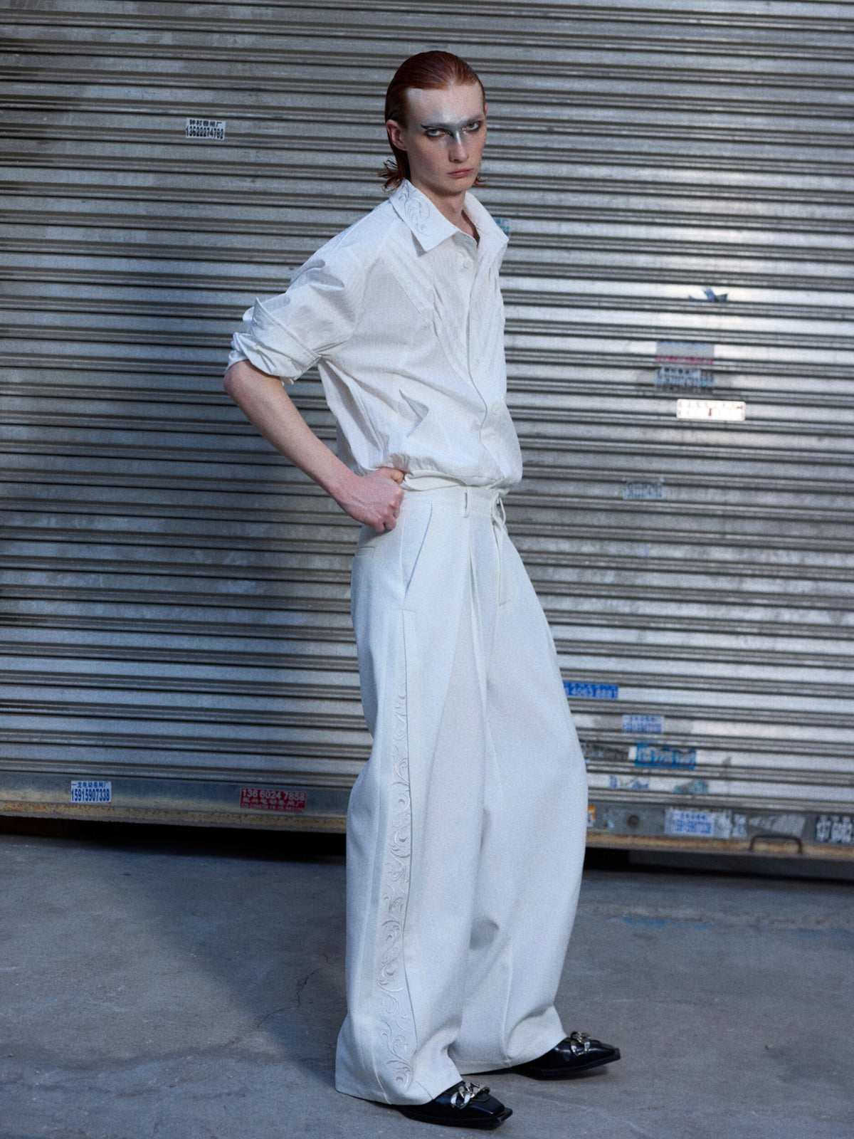Embroidered Wide-Leg Trousers - product image 2