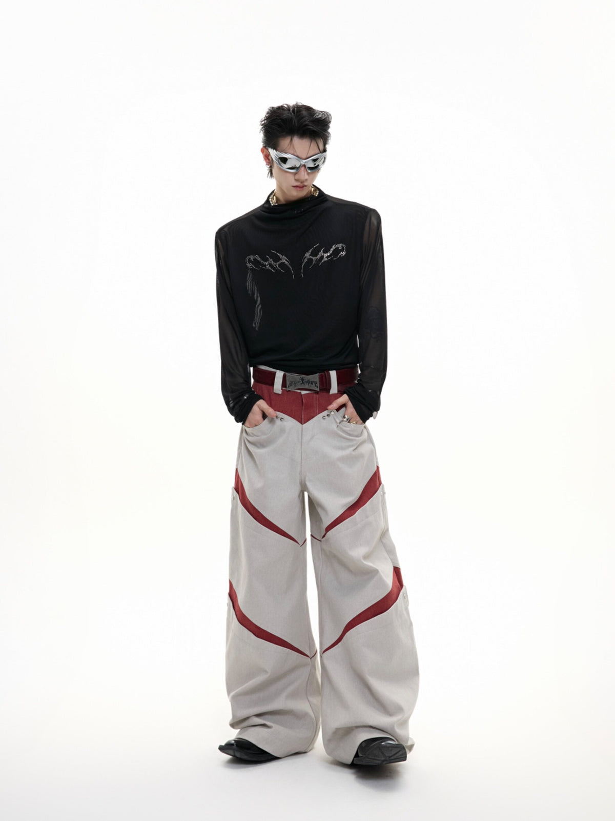 Embossed Mesh Long-Sleeve Tee - product image 5