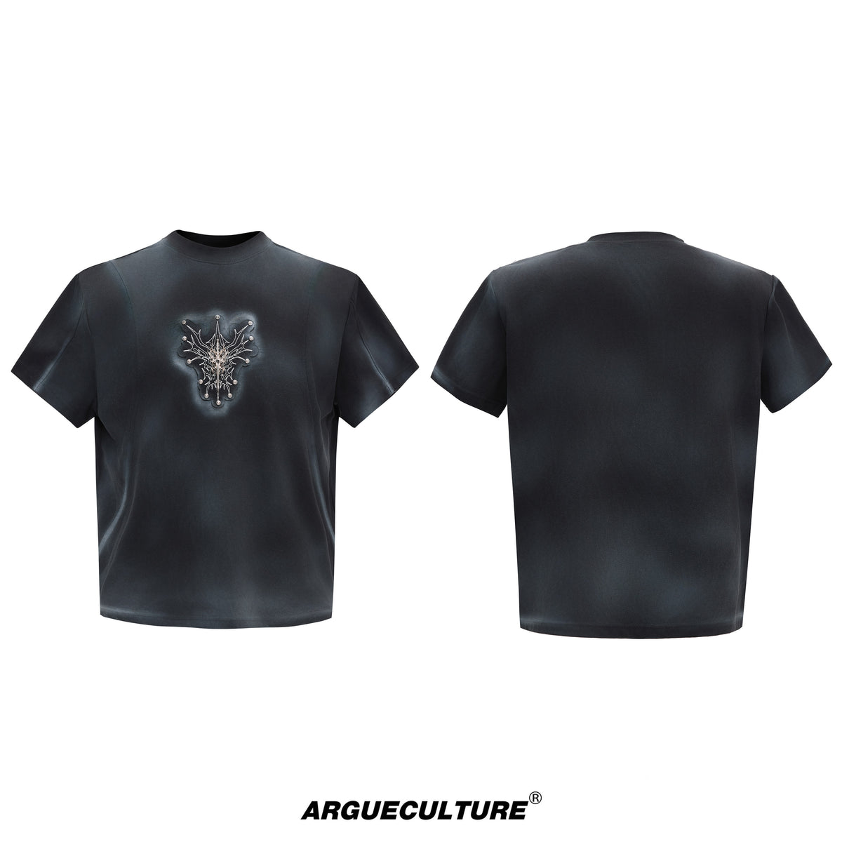 Hand-Painted Colorblock Shoulder T-Shirt - product image 5