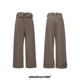 Embroidered Pleated Wide-Leg Trousers - variant image 6
