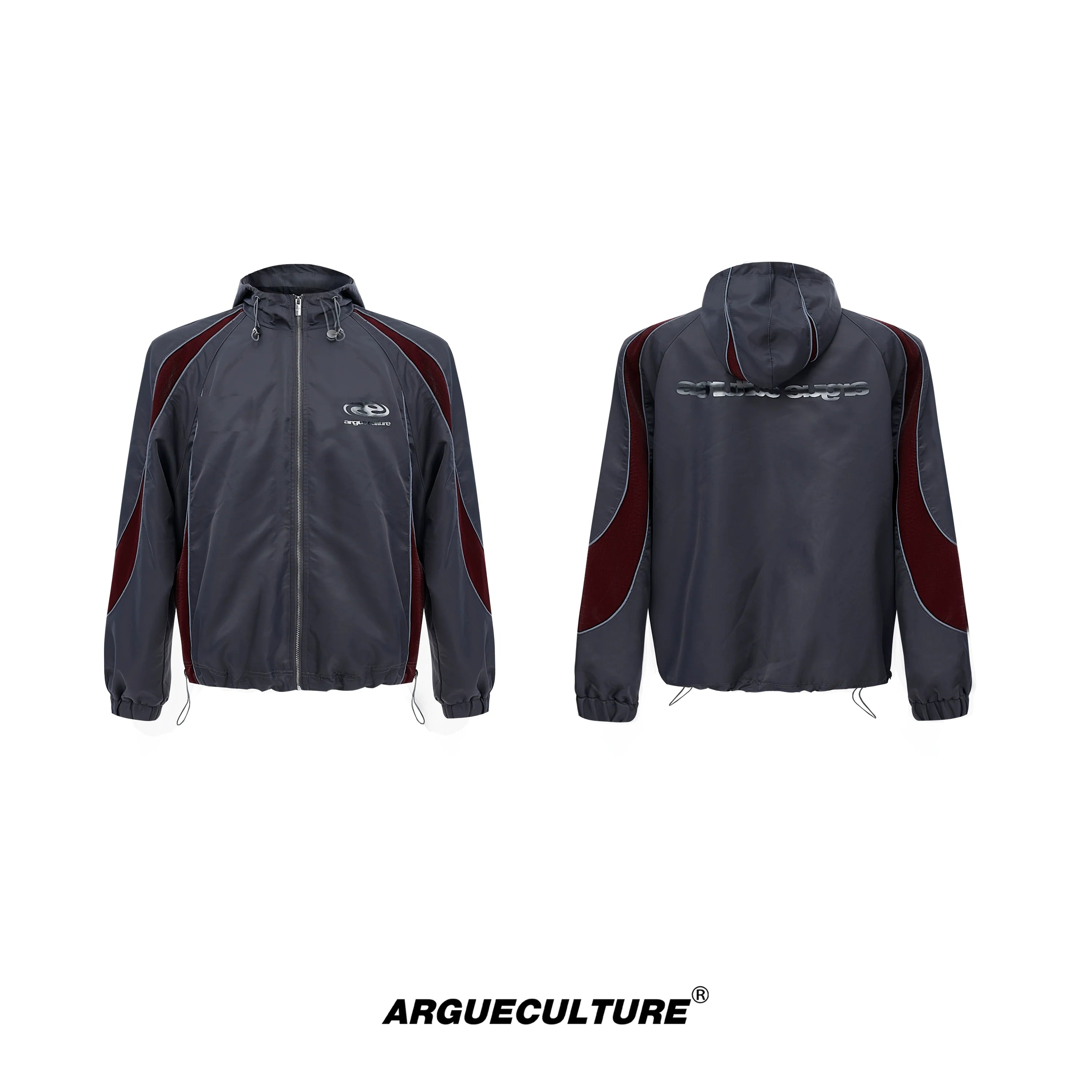 Reflective Tracksuit with Faux Leather Panels ¡§C Futuristic Contrast Hoodie Set - ArgueCulture