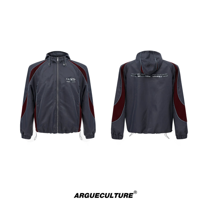 Reflective Tracksuit with Faux Leather Panels ¨C Futuristic Contrast Hoodie Set - ArgueCulture