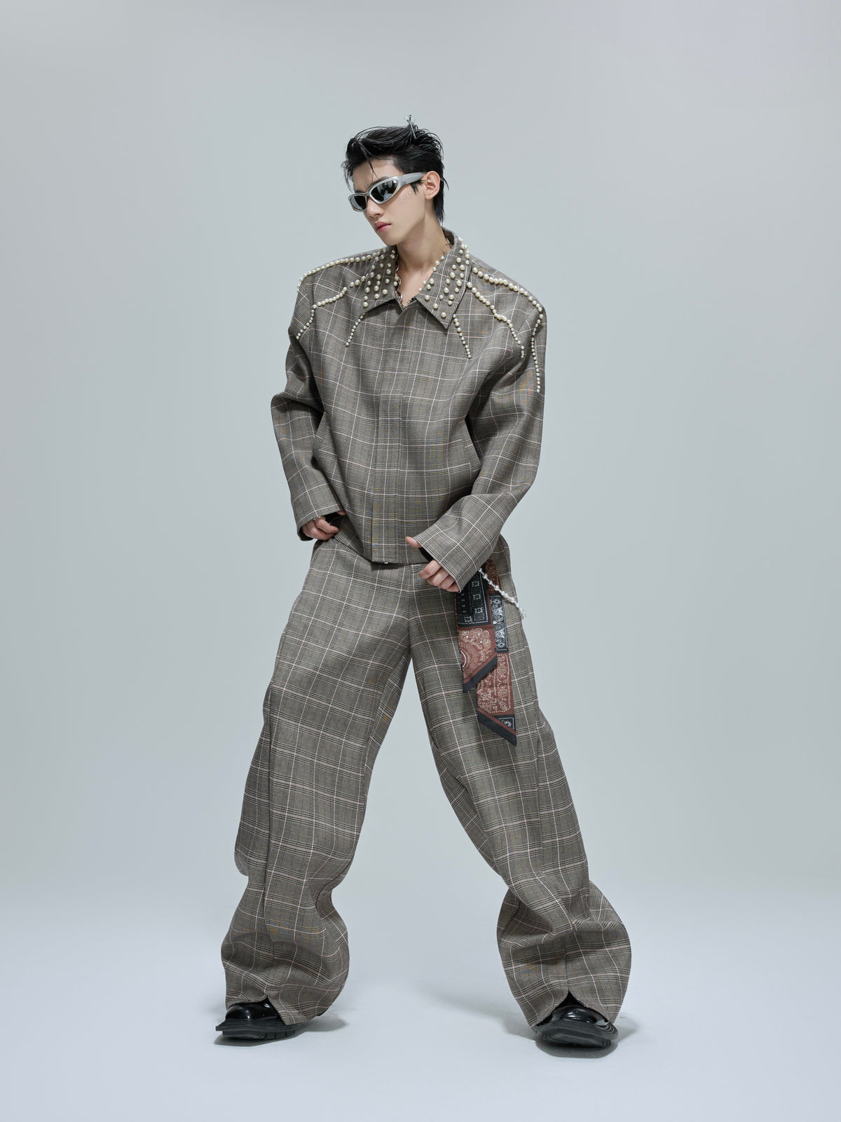 Houndstooth Cropped Jacket and Trousers - product image 1