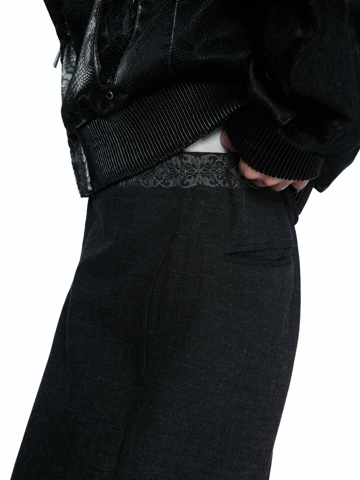 Jacquard Micro-Flare Trousers - product image 5