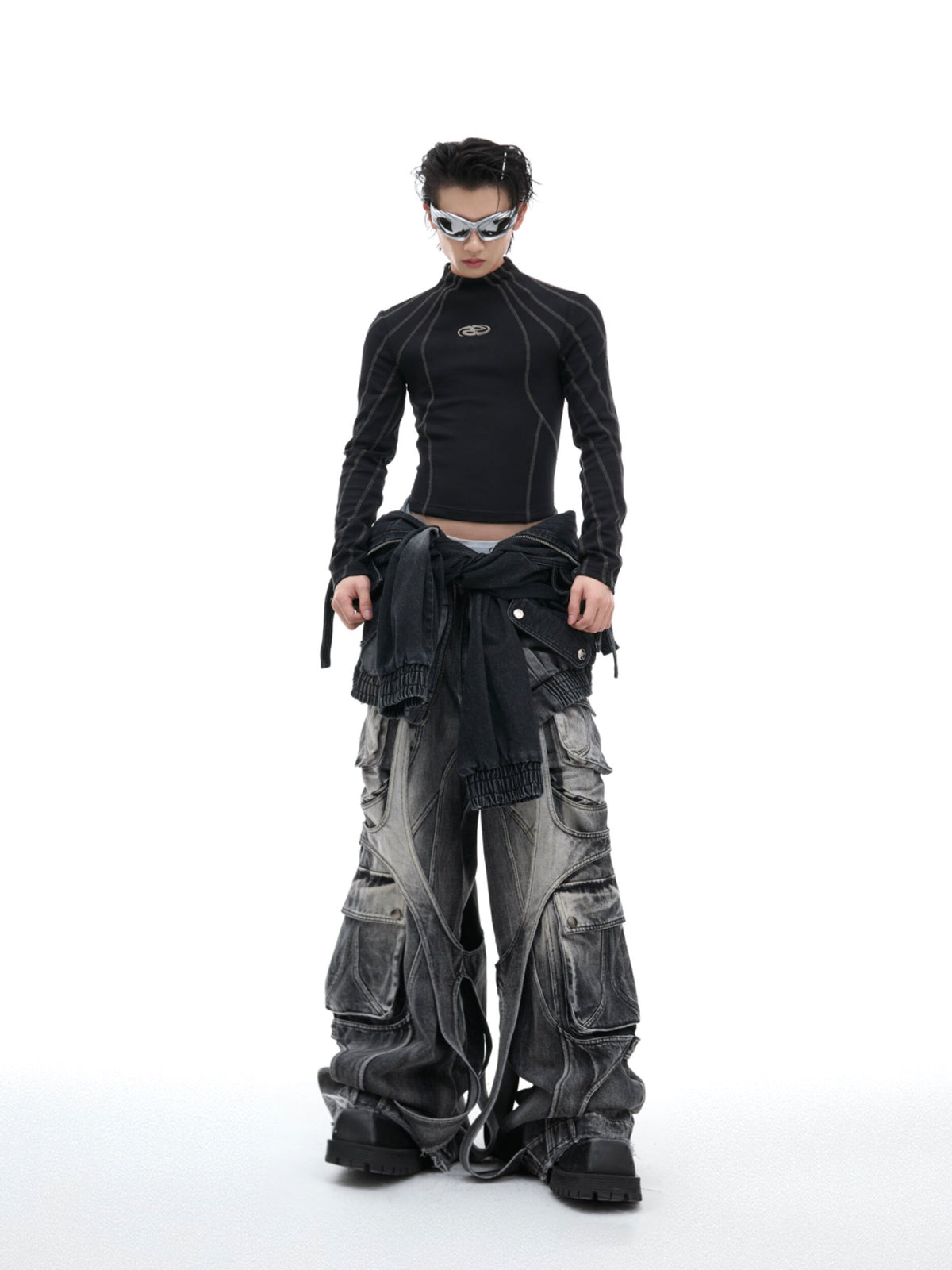 Cropped Mock-Neck Long-Sleeve T-Shirt - product image 4