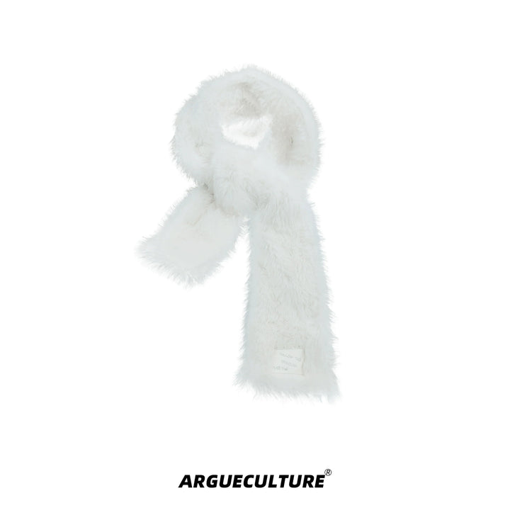 Faux Mink Plush Scarf with Custom Logo Winter Warmth - ArgueCulture