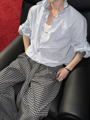 Cropped Check Seersucker Shirt - product image 4